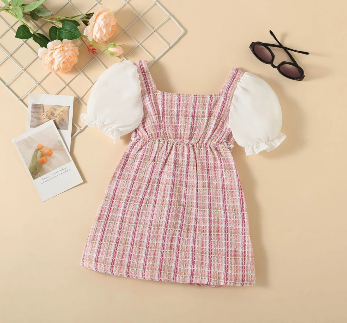 Girls tweed dress . Kids collection